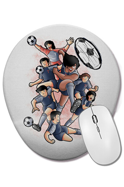 BASKI DÜNYASI Mouse Pad oval Captain Tsubasa cu suport pentru încheietura mâinii