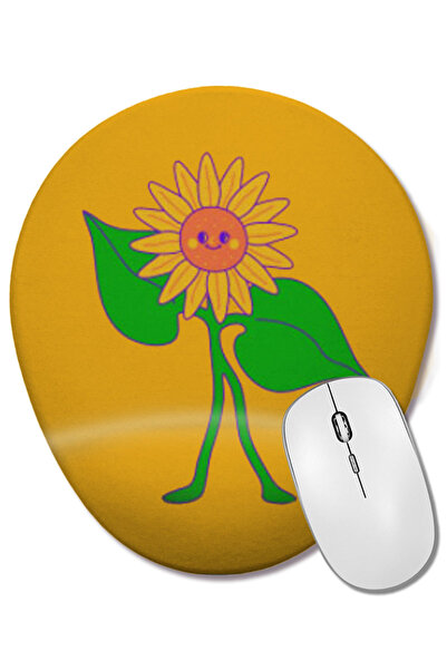 BASKI DÜNYASI Cadou amuzant Smile Of a Rose Artwork Mouse Pad oval cu suport ...