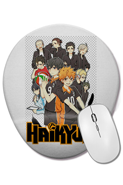 BASKI DÜNYASI Οβάλ ποντίκι ποντικοπολίτης με στήριγμα καρπού Haikyuu Karasuno...