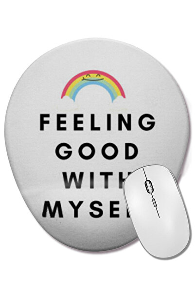 BASKI DÜNYASI Mouse Pad oval cu suport pentru încheietura mâinii Feeling Good...