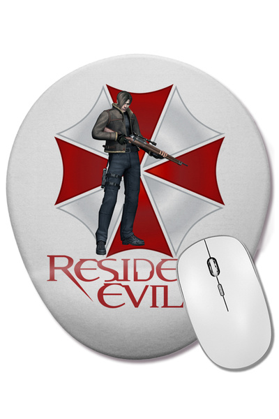 BASKI DÜNYASI Mouse Pad oval Resident Evil 1 cu suport pentru încheietura mâinii