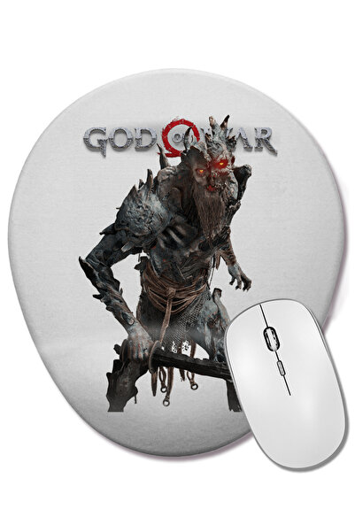 BASKI DÜNYASI God Of War 4 Mouse Pad oval cu suport pentru încheietura mâinii