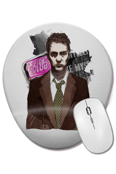 BASKI DÜNYASI Mouse Pad oval Fight Club cu suport pentru încheietura mâinii