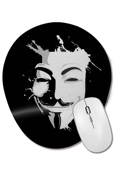 BASKI DÜNYASI لوحة ماوس بيضاوية على شكل حرف V من أجل Vendetta Expectus مع دعم للمعصم