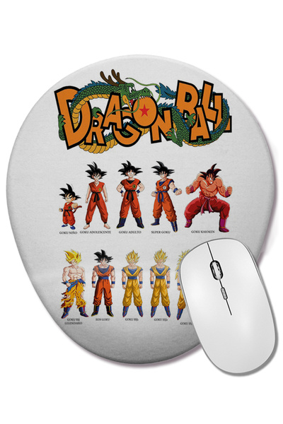 BASKI DÜNYASI Οβάλ ποντίκι ποντικοπληκτήρα με στήριγμα καρπού Goku Dragon Ball