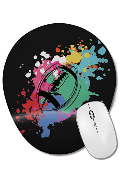 BASKI DÜNYASI Топка за ръгби за ръгбисти и ръгбисти Овална подложка за мишка ...