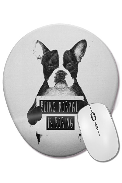 BASKI DÜNYASI Протест куче мопс куче подложка за китката овална подложка за м...