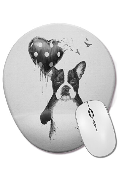 BASKI DÜNYASI Балон куче мопс подложка за китката овална подложка за мишка