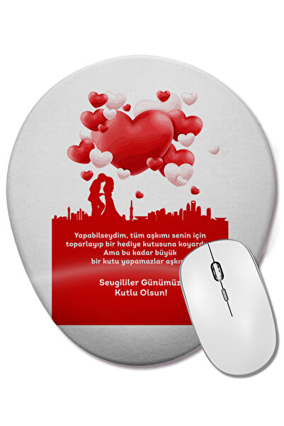 BASKI DÜNYASI Cadou pentru iubit de Ziua Îndrăgostiților 09 Mouse Pad oval cu...