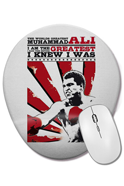 BASKI DÜNYASI Mouse Pad oval cu suport pentru încheietura mâinii Muhammad Ali...
