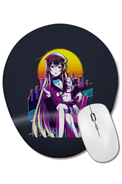 BASKI DÜNYASI Mouse Pad oval Akame Ga Kill Esdeath cu suport pentru încheietura mâinii