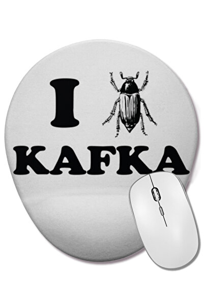 BASKI DÜNYASI Mouse Pad oval Kafka 01 cu suport pentru încheietura mâinii