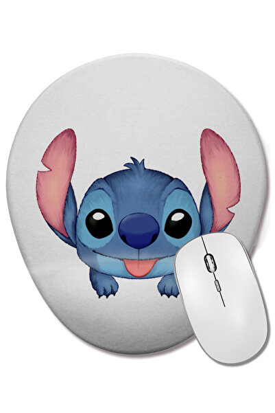 BASKI DÜNYASI Lilo And Stitch Funny Cute Stitch Οβάλ ποντίκι με υποστήριξη κα...