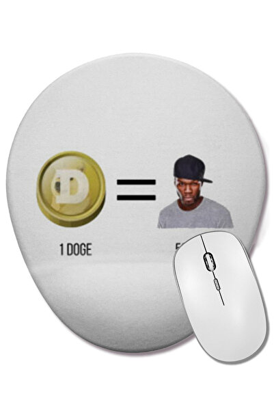 BASKI DÜNYASI Dogecoin 1DOGE = 50CENT Mouse Pad oval cu suport pentru încheie...