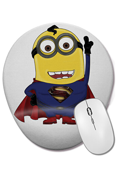 BASKI DÜNYASI Minion Minions 05 Mouse Pad oval cu suport pentru încheietura m...