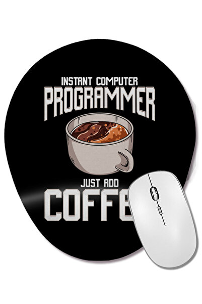 BASKI DÜNYASI Mouse Pad oval amuzant pentru programator de computer instantan...
