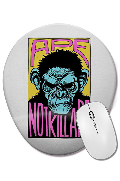 BASKI DÜNYASI Mouse Pad oval Ape Not Kill Ape cu suport pentru încheietura mâ...