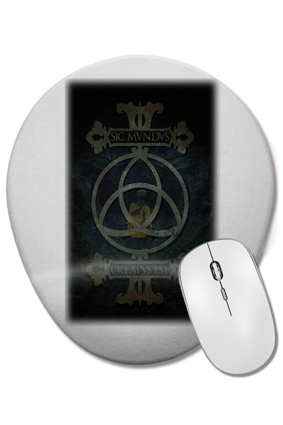 BASKI DÜNYASI Mouse Pad oval cu suport pentru încheietura mâinii Dark I