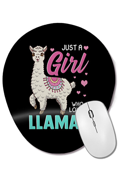 BASKI DÜNYASI Drăguț și amuzant, doar o fată care iubește lami, mouse pad ova...