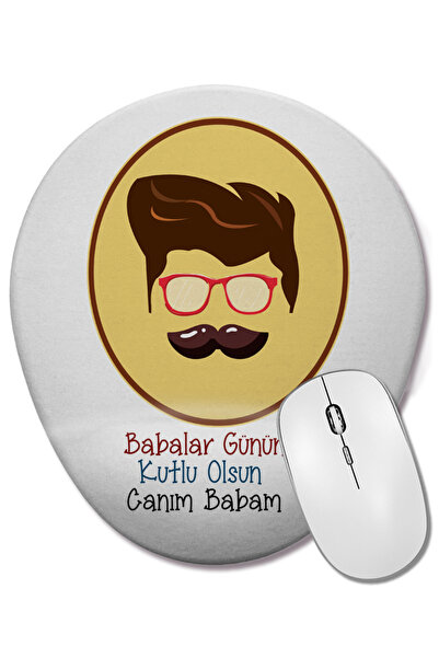 BASKI DÜNYASI Cadou pentru Ziua Tatălui 027 Mouse Pad oval cu suport pentru î...