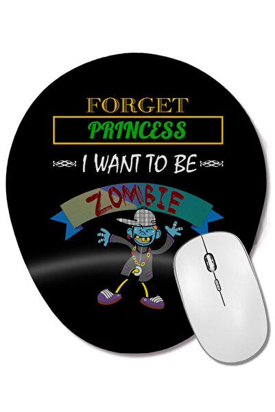 BASKI DÜNYASI Forget Princess, I Want to Be a Zombie Halloween Wrist Supporte...