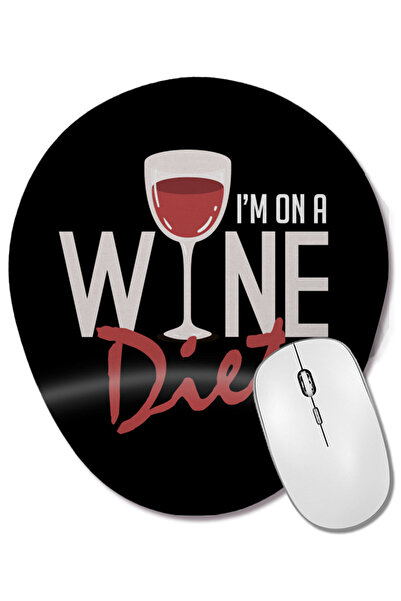 BASKI DÜNYASI Sunt pe o dietă de vin. Covoraș de mouse oval cu suport pentru ...