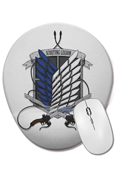BASKI DÜNYASI Attack On Titan Scoutıng Legıon Mouse Pad oval cu suport pentru...