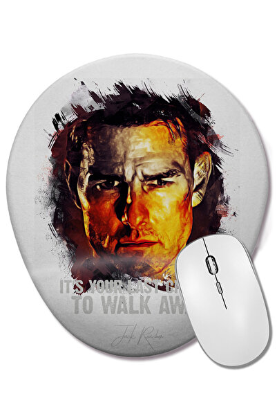 BASKI DÜNYASI Ultima oportunitate de a evita Jack Reacher Mouse Pad oval cu suport pentru încheietura mâinii