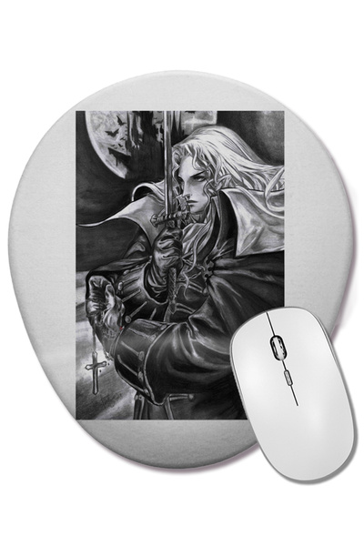 BASKI DÜNYASI Mouse Pad oval Alucard cu suport pentru încheietura mâinii