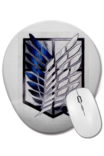 BASKI DÜNYASI Attack On Titan Legiunea de Explorare Militară Classic Attack On Titan 03 Mouse Pad oval cu suport pentru încheietura mâinii