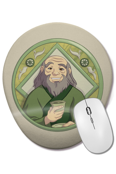 BASKI DÜNYASI Avatar the Last Airbender Iroh Oval Mouse Pad with Wrist Support