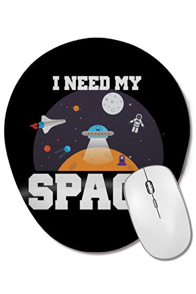 BASKI DÜNYASI Funny I Need My Space Astronaut & Aliens Spaceship Mouse Pad ov...