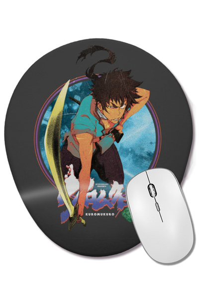 BASKI DÜNYASI Mouse Pad oval Kuromukuro cu suport pentru încheietura mâinii