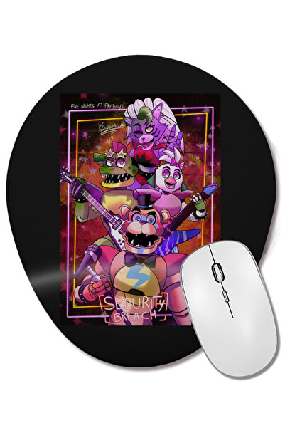 BASKI DÜNYASI Mouse Pad oval cu suport pentru încheietura mâinii Five Nights At Freddys Security Breach