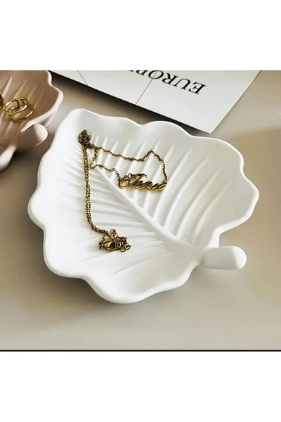 Avcı Presentation Leaf Decorative Plate Snack Bowl Gift