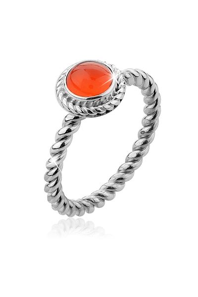 Nenalina Karneol-Geburtsstein-Ring – Jul Boho, 925er Sterlingsilber