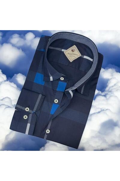 EREN STYLE Pamuk paketa crne muške košulje dugih rukava ( Slim fit uzorka)