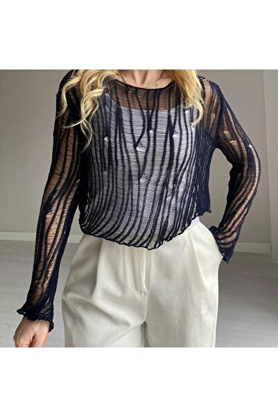 MADAMMERY Thin Openwork Mesh Knitwear