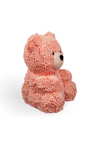 CESTOPİENO Pink Rose Bear Decoration / Cake Decoration
