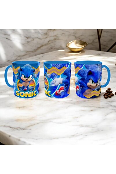 ALPŞAN TİCARET Sonic Kupa Sonik Bardak Sonik Mug Beyaz Kupa rekli kupalar