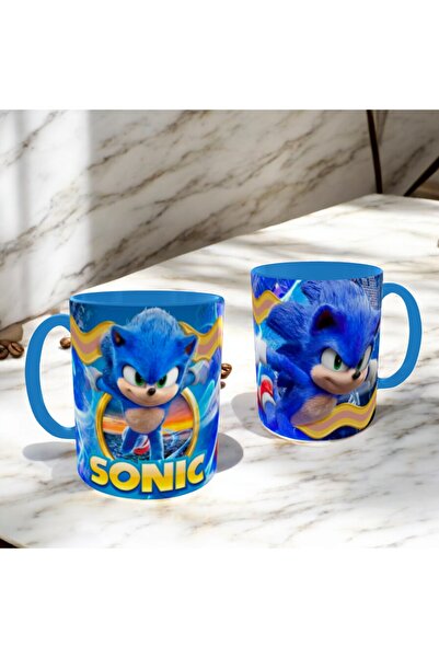 ALPŞAN TİCARET Sonic Kupa Sonik Bardak Sonik Mug Beyaz Kupa rekli kupalar