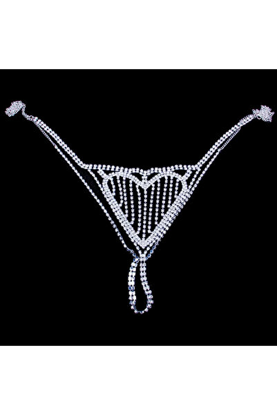 Estilo Lingerie Diamond Look Zircon Stone Thong Vip Thong Luxury String