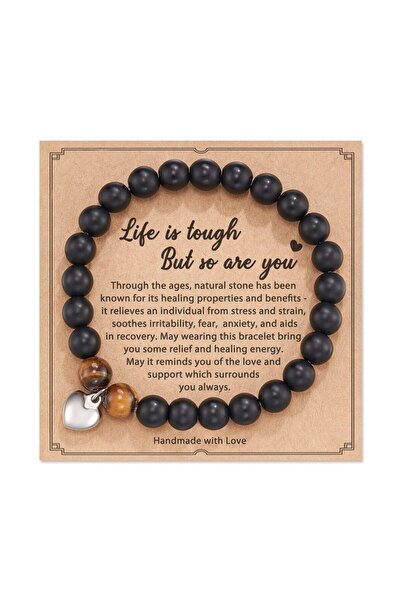 Choice سوار من خرز الزيبرا الوردي غير اللامع للنساء. هدية لابنتنا وأمنا نانا،...