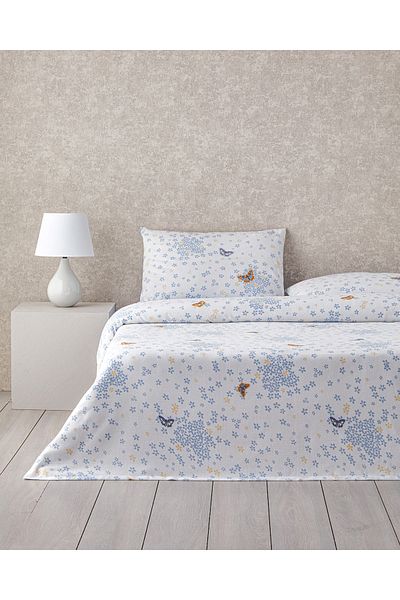 English Home Blue Butterfly Art Printed Set 200X220 cm Personality