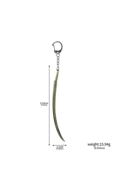 Choice K00868-04 حلقة 14 سم من Dark Moon Greatswar Eldens سلسلة مفاتيح قلادة سيف الليل واللهب