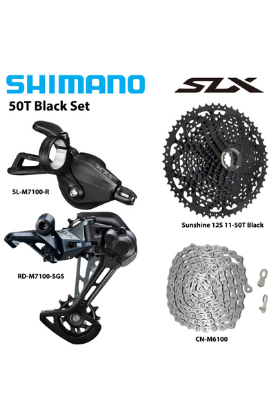 Choice 50t Black Set Shimano Deore Slx M7100 1x12s Groupset Shift Lever Rear Derailleur M6100 Chain Sunshin