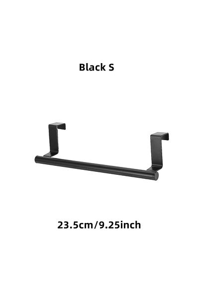 Choice 1pcs Black S 1/2pcs Towel Rack Over Door Towel Bar Hanging Holder Stainless Steel Bathroom Kitchen C