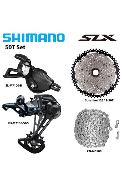 Choice 50t Set Shimano Deore Slx M7100 1x12s Groupset Shift Lever Rear Derailleur M6100 Chain Sunshine Hg C