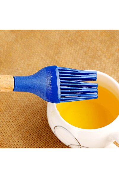 ROYALFORD Silicon Oil Brush, Soft Bristles, Wooden Handle, Easy to Clean & Store,Multicolor,RF10646