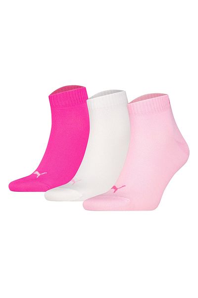 Puma Unisex Quartersocken, 3er Pack - Quarter Plain 3P, Logo, einfarbig